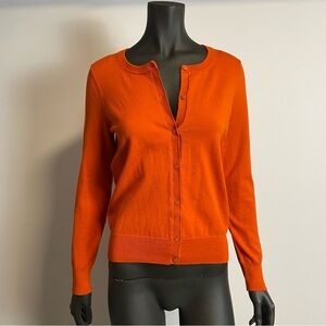☁️ Tommy Hilfiger/ Pima cotton orange full button cardigan